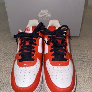 Nike Orange and White Sneakers Classic Design